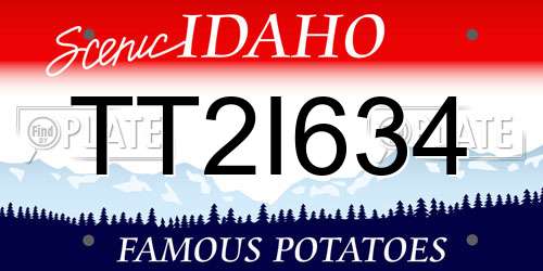TT2I634 Idaho License Plate