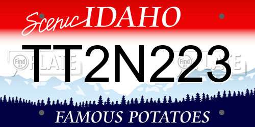 TT2N223 Idaho License Plate