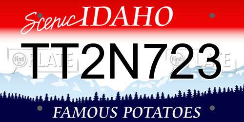 TT2N723 Idaho License Plate