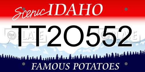 TT2O552 Idaho License Plate
