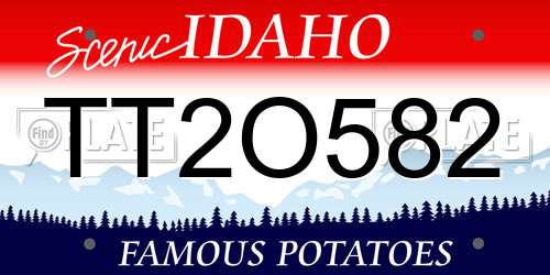TT2O582 Idaho License Plate