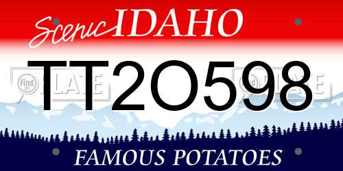 TT2O598 Idaho License Plate