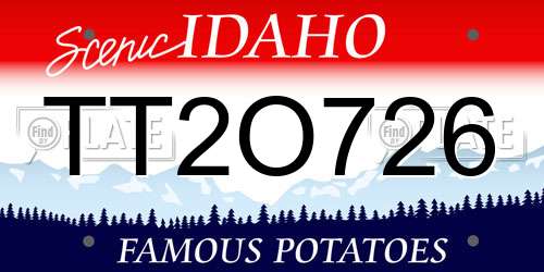 TT2O726 Idaho License Plate