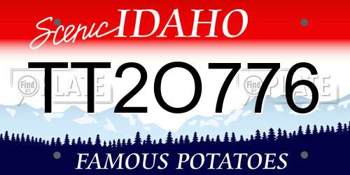 TT2O776 Idaho License Plate
