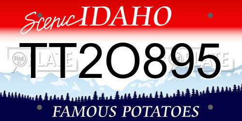TT2O895 Idaho License Plate