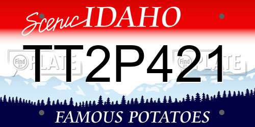 TT2P421 Idaho License Plate