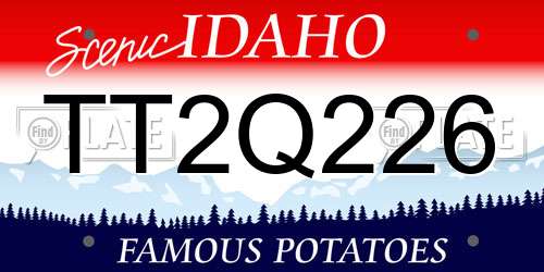 TT2Q226 Idaho License Plate