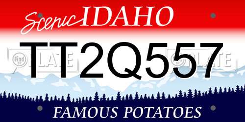 TT2Q557 Idaho License Plate