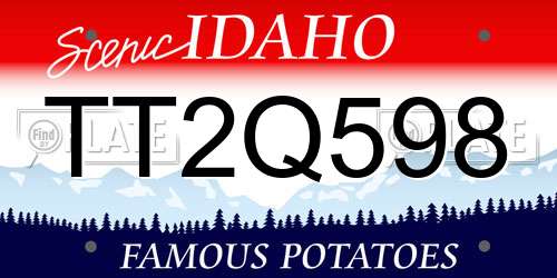 TT2Q598 Idaho License Plate