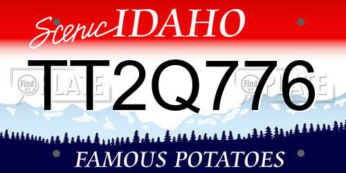 TT2Q776 Idaho License Plate