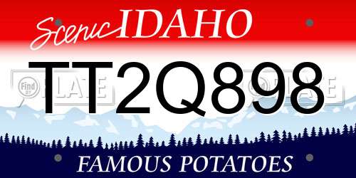 TT2Q898 Idaho License Plate