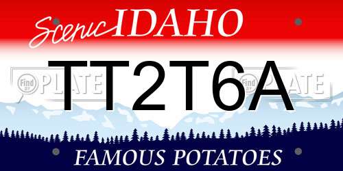 TT2T6A Idaho License Plate