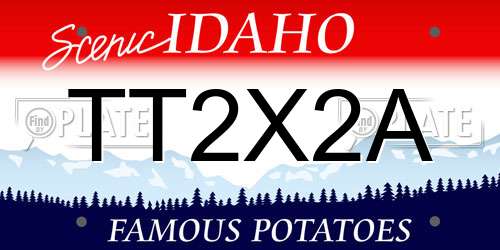 TT2X2A Idaho License Plate