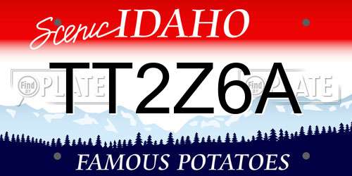 TT2Z6A Idaho License Plate