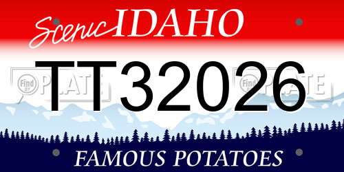 TT32026 Idaho License Plate