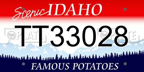 TT33028 Idaho License Plate