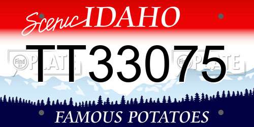 TT33075 Idaho License Plate