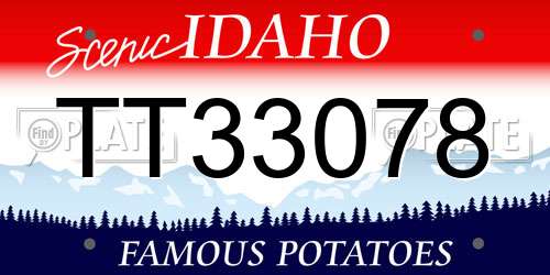 TT33078 Idaho License Plate
