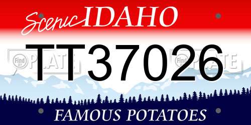 TT37026 Idaho License Plate