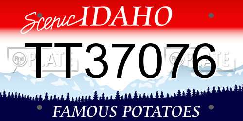 TT37076 Idaho License Plate
