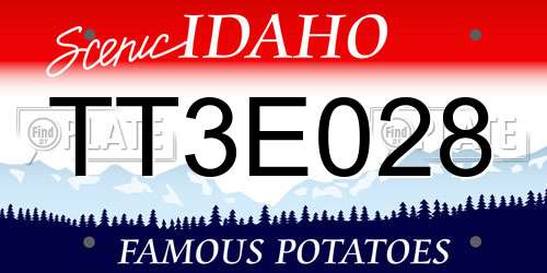 TT3E028 Idaho License Plate