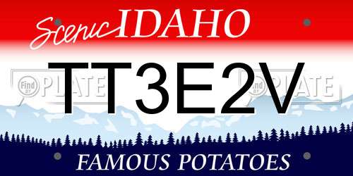 TT3E2V Idaho License Plate