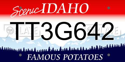 TT3G642 Idaho License Plate