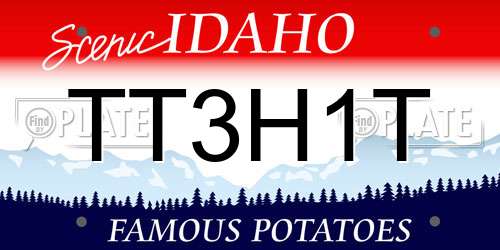 TT3H1T Idaho License Plate