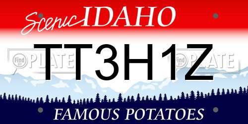 TT3H1Z Idaho License Plate