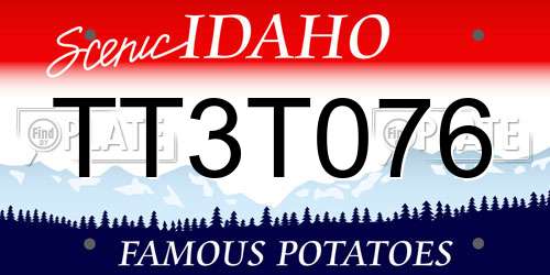 TT3T076 Idaho License Plate