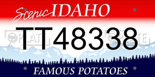 TT48338 Idaho License Plate