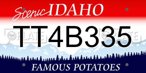 TT4B335 Idaho License Plate