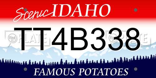 TT4B338 Idaho License Plate