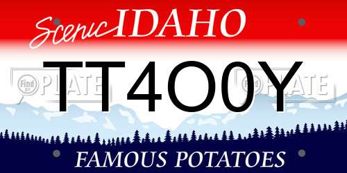 TT4O0Y Idaho License Plate
