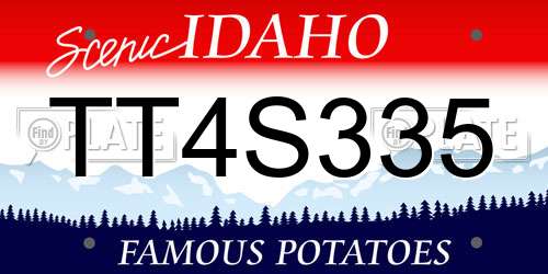 TT4S335 Idaho License Plate