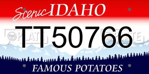TT50766 Idaho License Plate