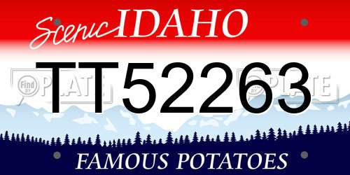 TT52263 Idaho License Plate
