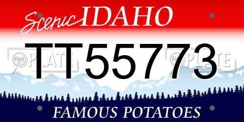 TT55773 Idaho License Plate