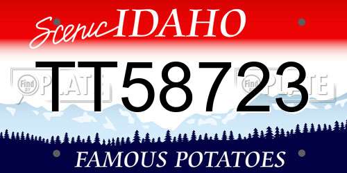 TT58723 Idaho License Plate