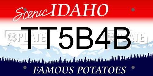 TT5B4B Idaho License Plate
