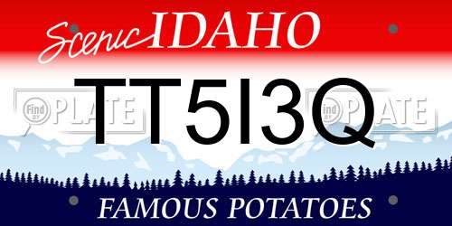 TT5I3Q Idaho License Plate