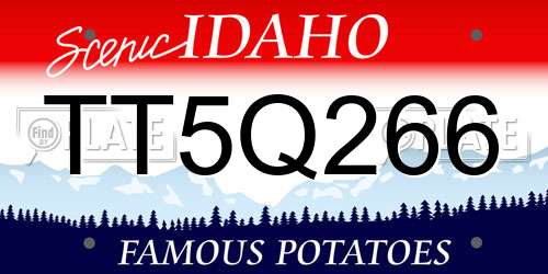 TT5Q266 Idaho License Plate
