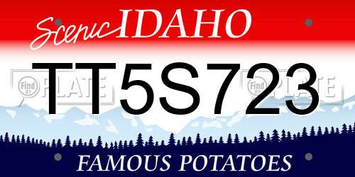TT5S723 Idaho License Plate