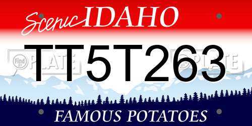 TT5T263 Idaho License Plate