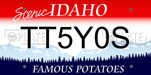 TT5Y0S Idaho License Plate
