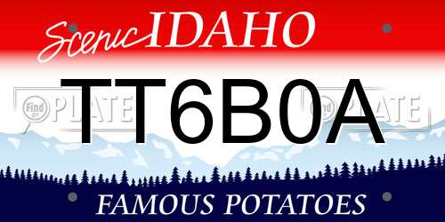TT6B0A Idaho License Plate