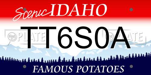 TT6S0A Idaho License Plate