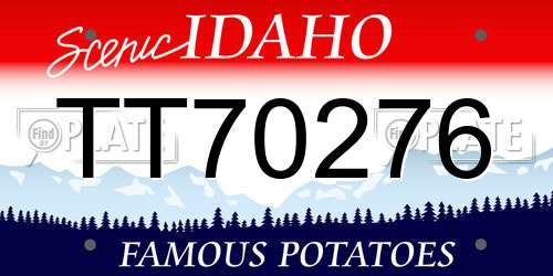 TT70276 Idaho License Plate