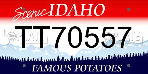 TT70557 Idaho License Plate