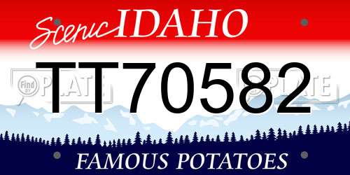 TT70582 Idaho License Plate